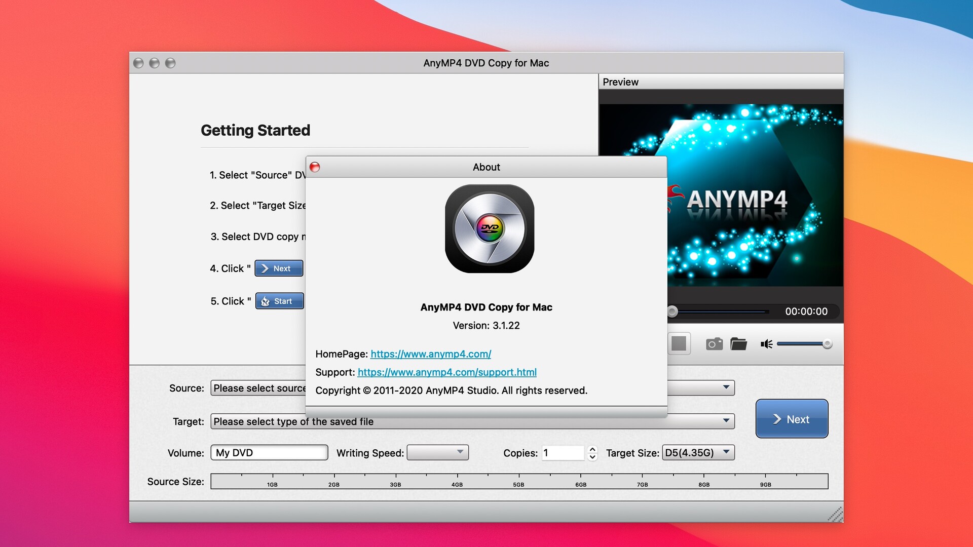AnyMP4DVDCopyforMac,DVD刻录工具v3.1.22激活版