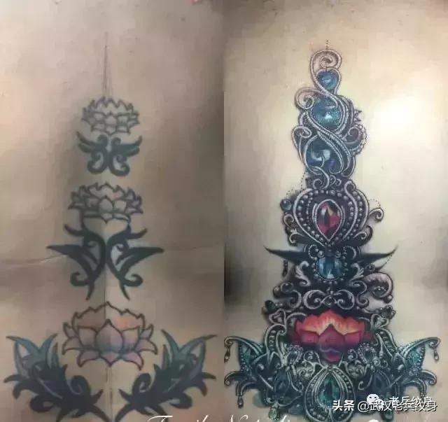手臂旧纹身遮盖,遮盖旧纹身的图案