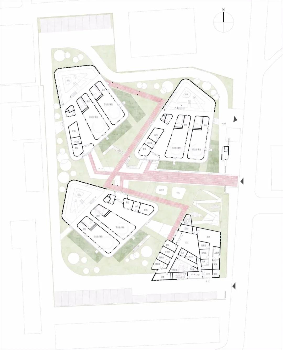 高端幼儿园设计效果图,单层幼儿园设计图及效果图