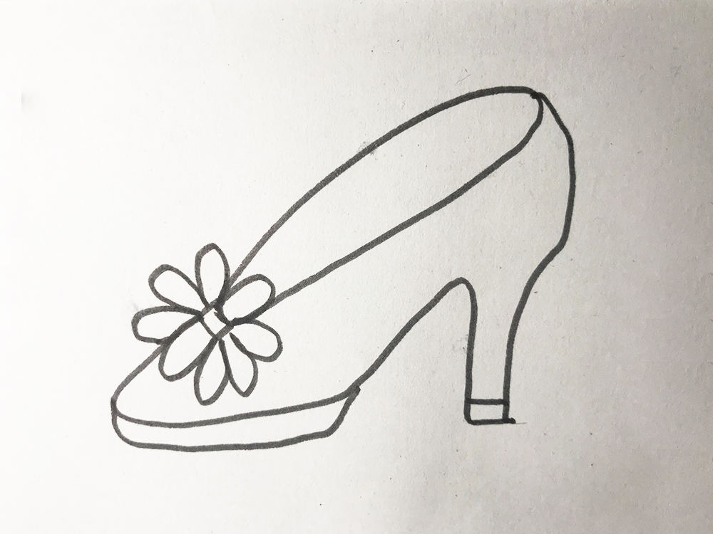 高跟鞋简笔画简单又好看,图画高跟鞋简笔画彩色