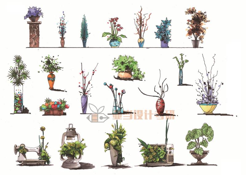 室内手绘单体沙发,沙发椅子手绘画法