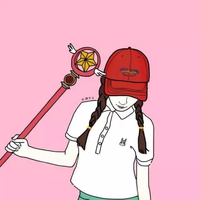 森系简约黑白手绘头像,个性原宿风手绘头像