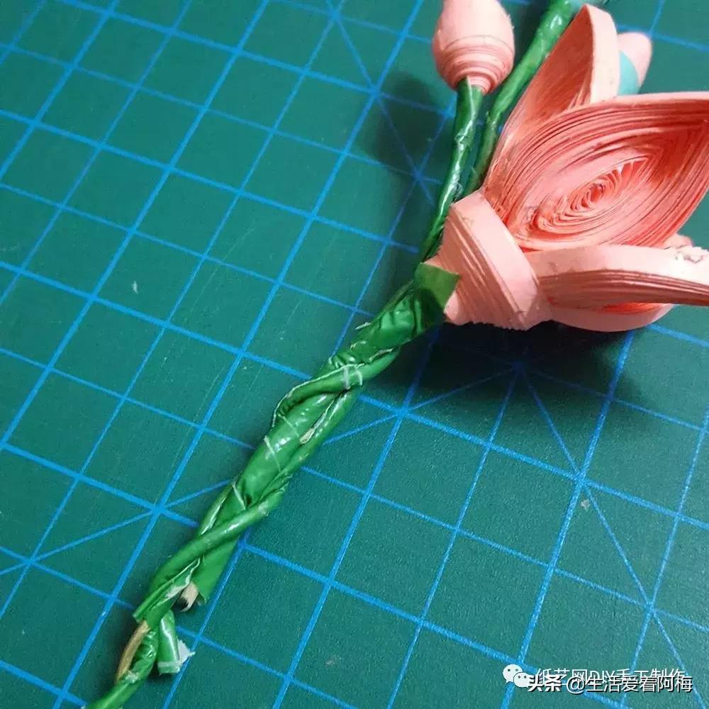 简单易学褶皱纸手工花束教师节,衍纸教师节立体花束教程