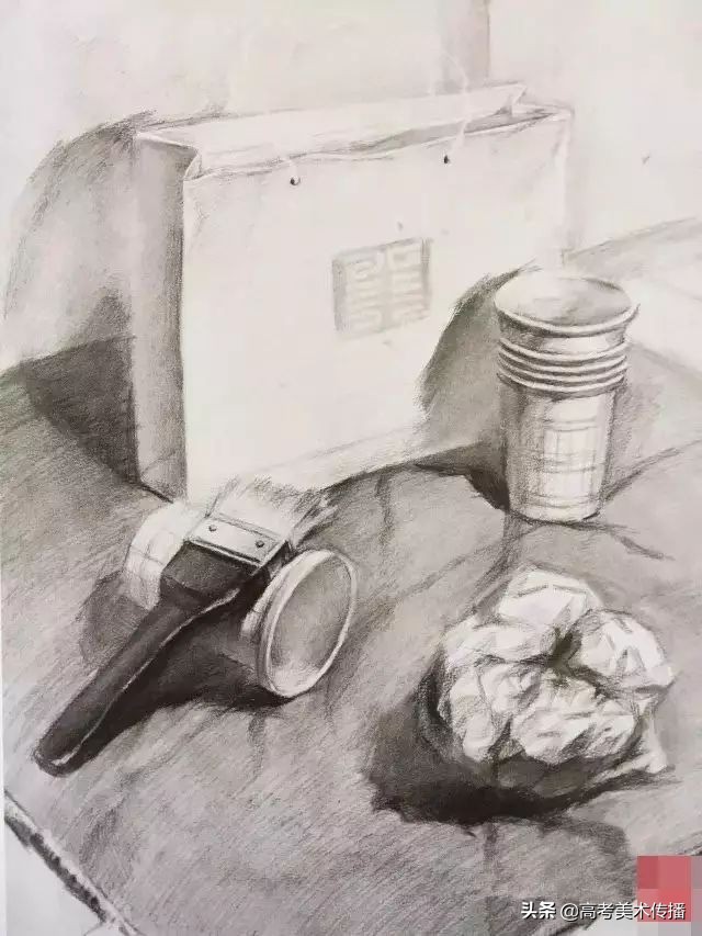 西安美院静物素描高分卷,西安美院素描半身像高分卷