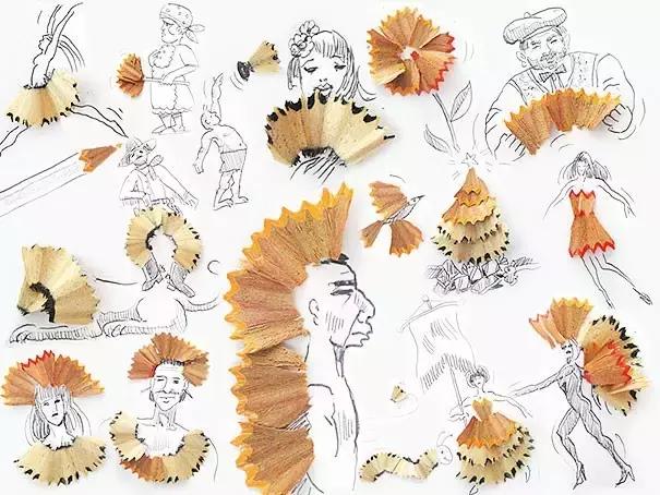 精美创意插画100幅无水印,彩铅小插画500例临摹