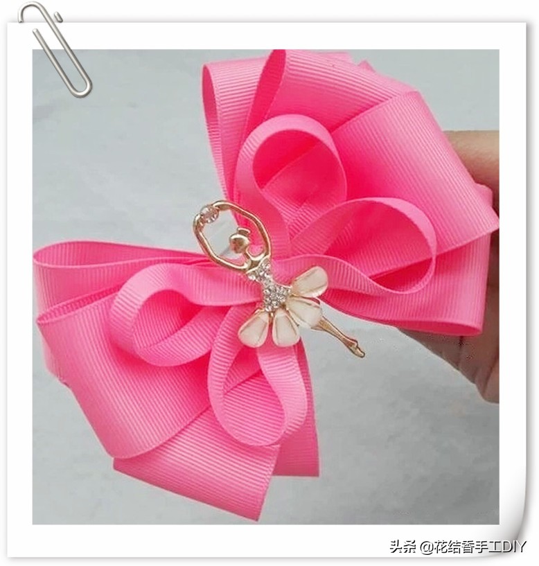 蝴蝶结发饰手工制作简单,蝴蝶结发饰diy教程网红大蝴蝶结