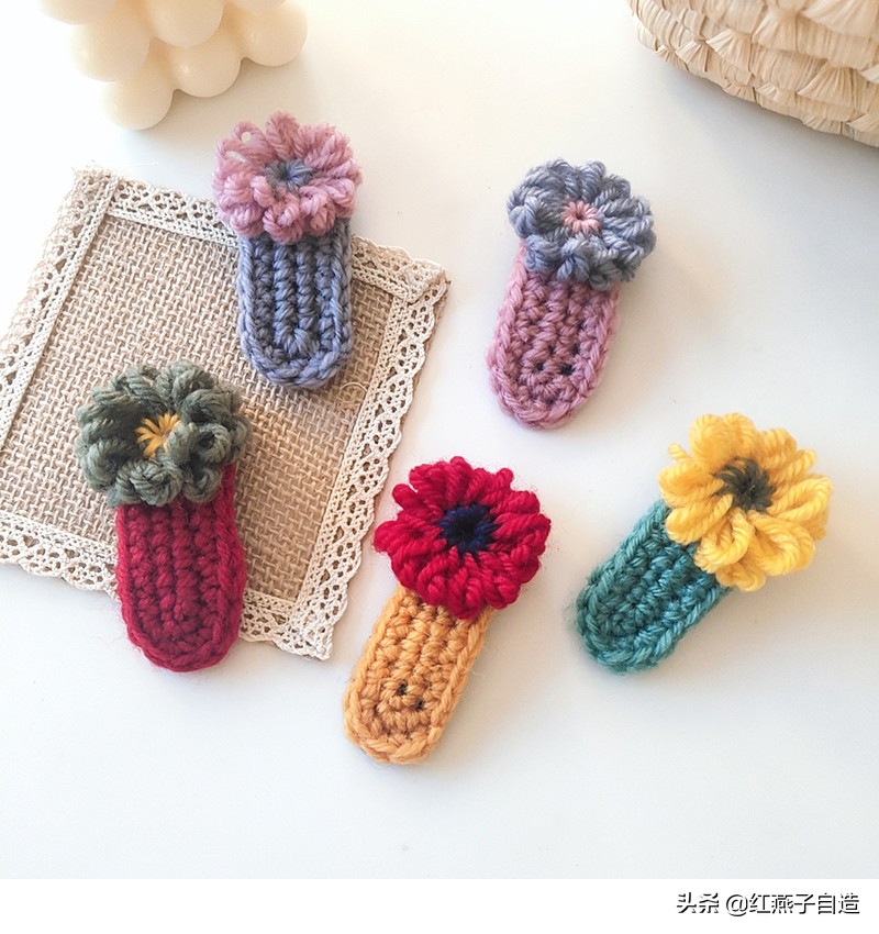 北欧手工编织饰品,毛线编织小饰品ins风