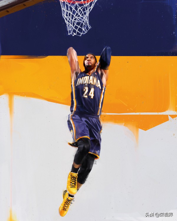 篮球手绘插画图,nbaai插画