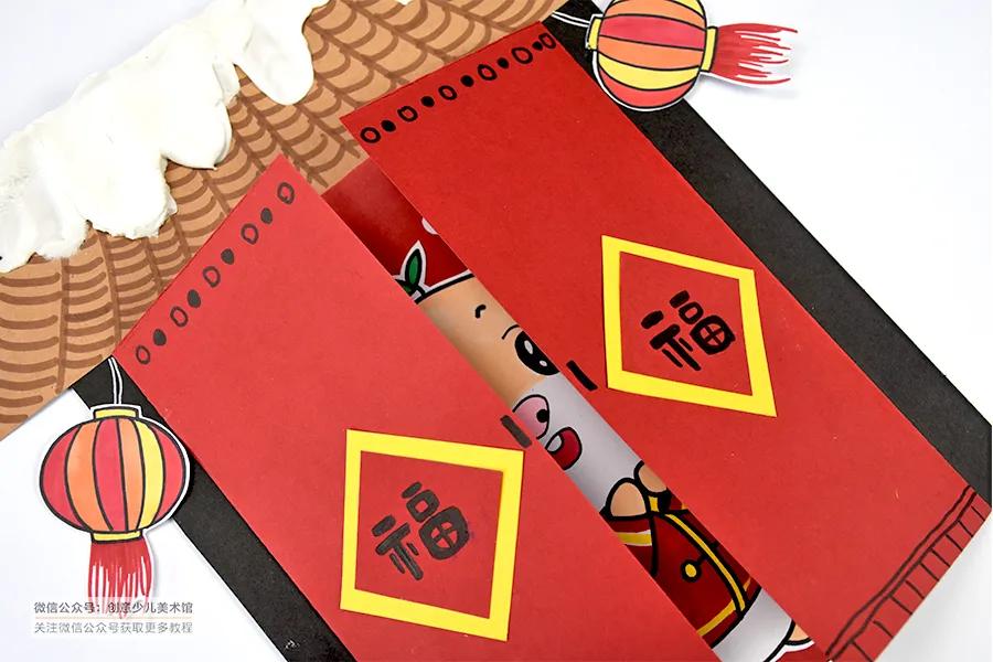 人物新年主题画儿童画,新年主题画儿童画简单