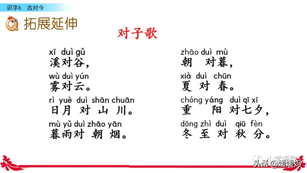 一年级下册识字6古对今预习,一年级语文下册识字6古对今生字
