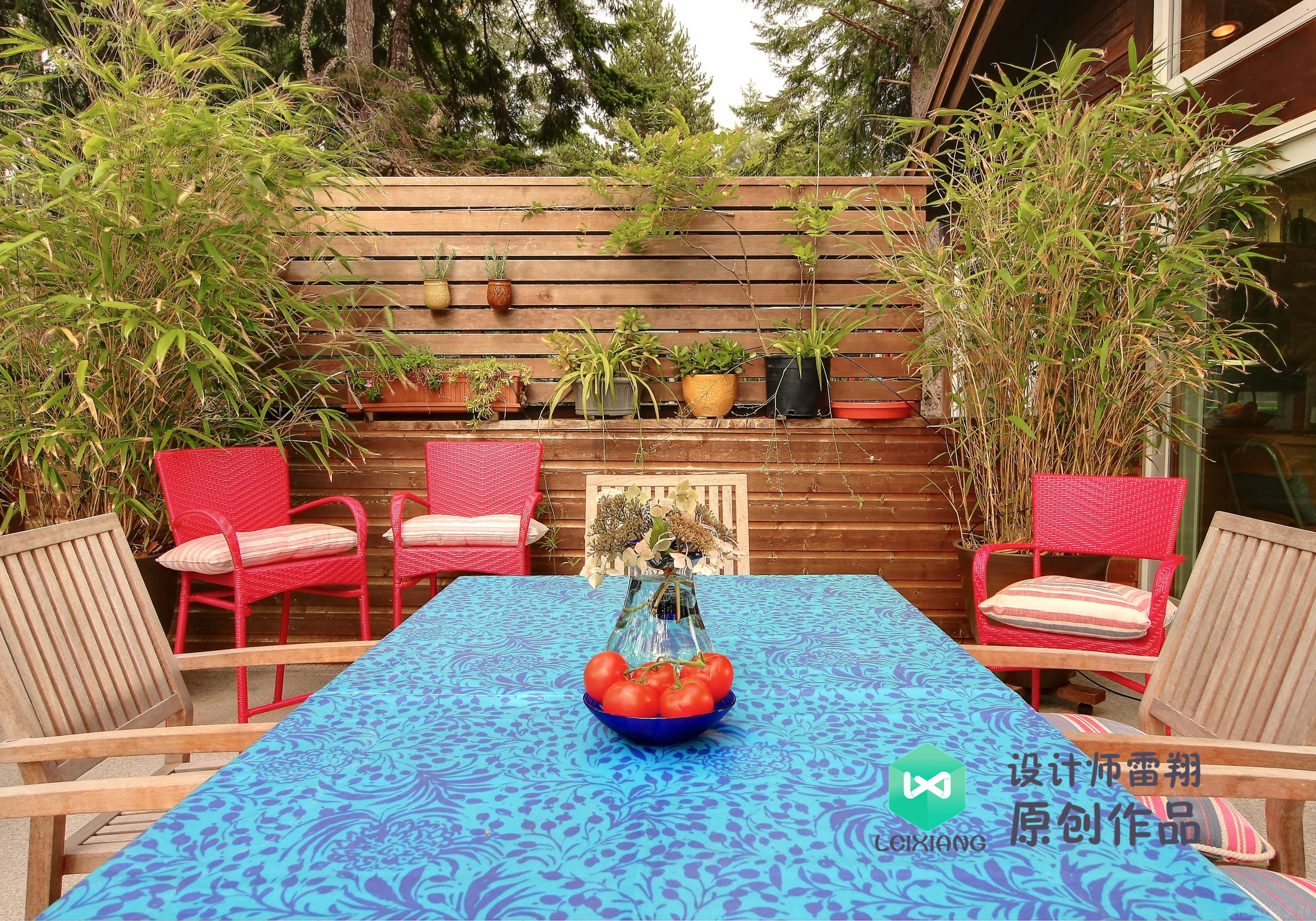 庭院防腐木颜色搭配效果图,庭院怎么铺装防腐木