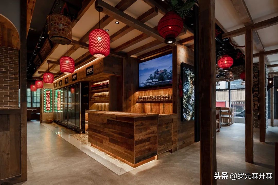 珠海·420㎡麻辣英雄火锅店设计；对传统文化的一种传承