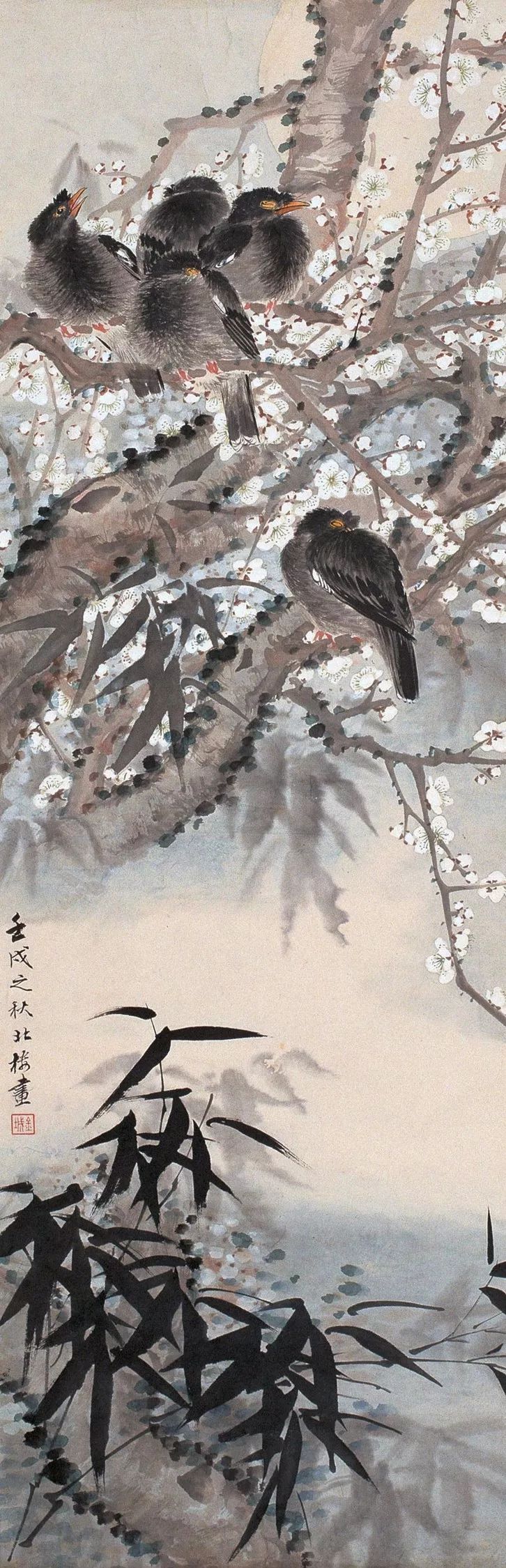 他45岁之前以临摹为主，46岁后创作即达高峰