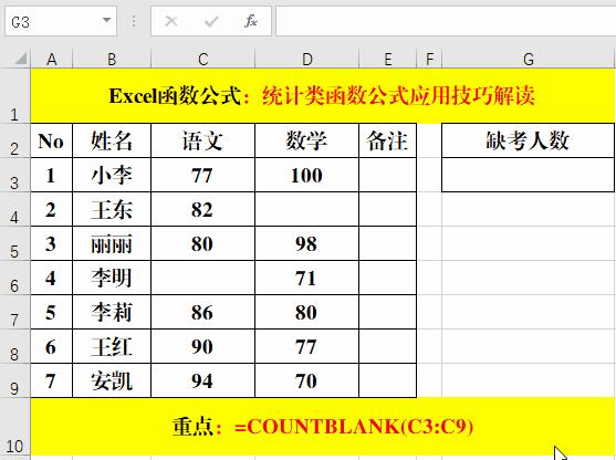excel统计函数公式使用教程大全,excel统计类函数公式