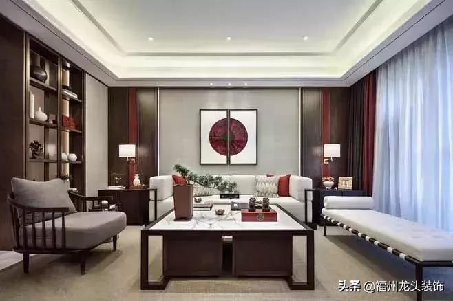 中式客厅大气,红木新中式客厅大气