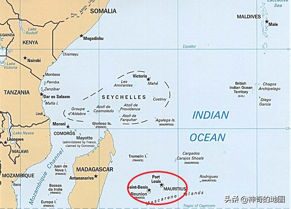 留尼汪岛和毛里求斯岛,毛里求斯与留尼汪