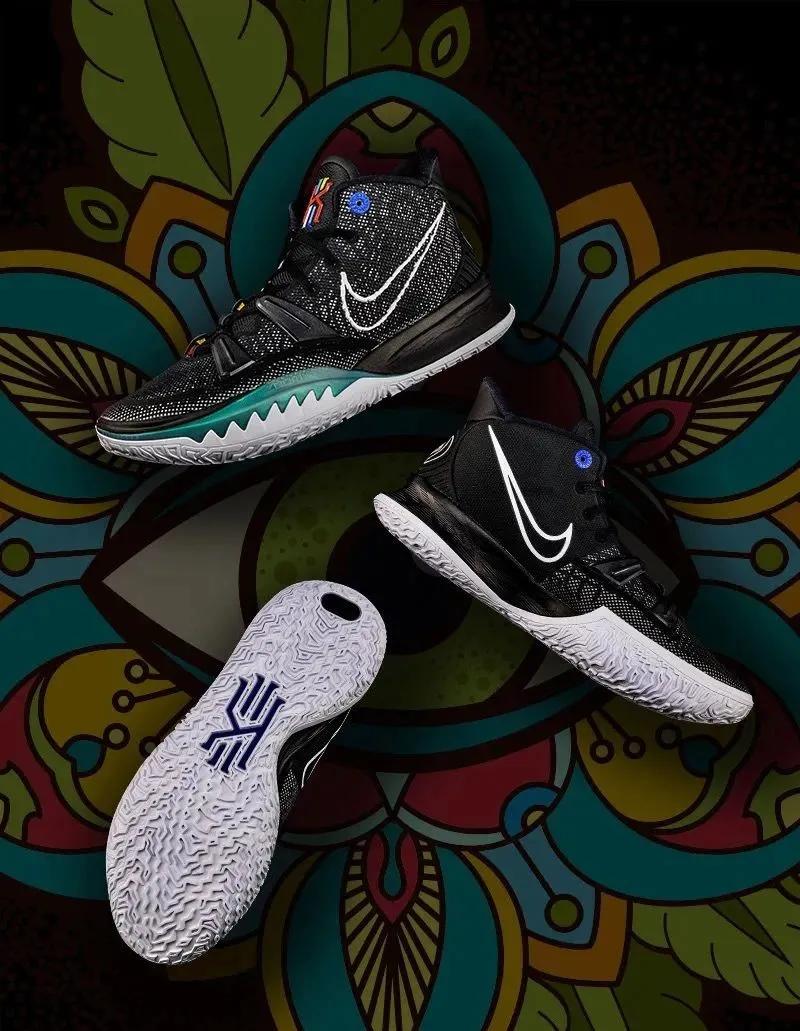 欧文穿欧文7打球图片,nba上脚欧文7紫黄破晓