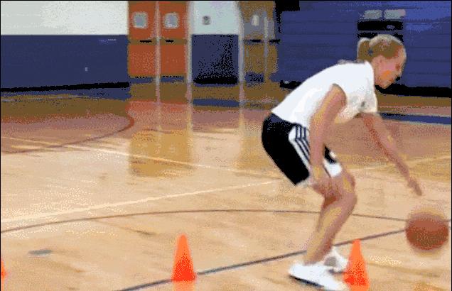 篮球小孩子如何学习胯下运球教学,新手篮球胯下运球基本功训练