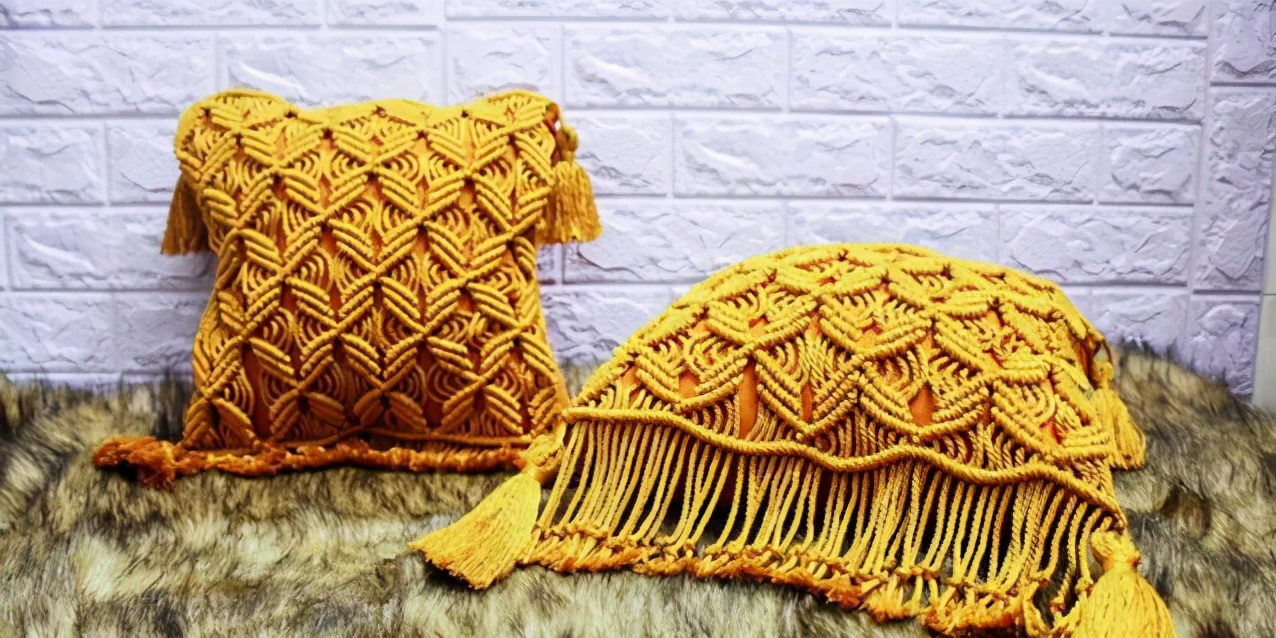 家里旧抱枕，用绳子编个枕套，让你一抱上，就不想放下来！附教程