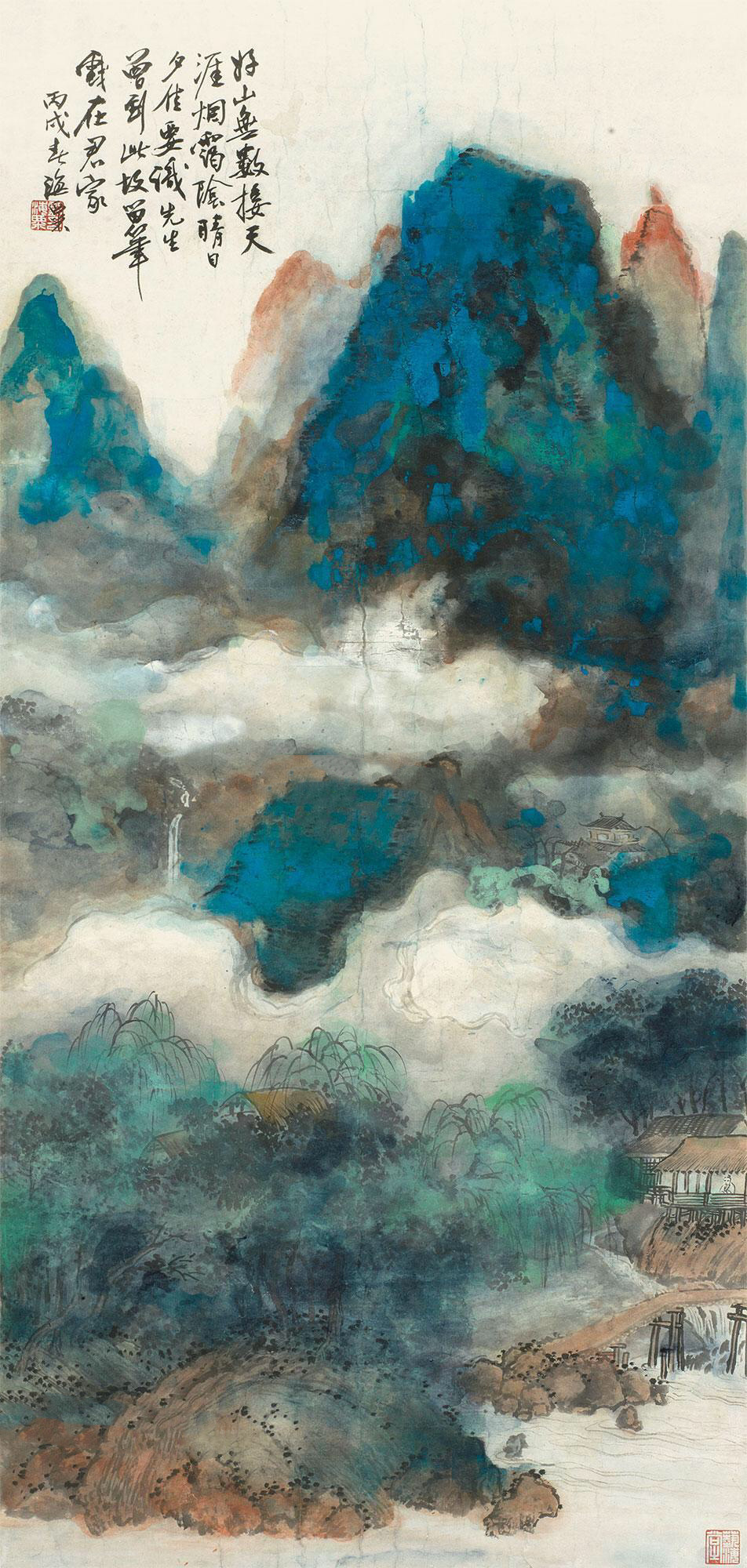 刘海粟国画大师作品欣赏黄山,刘海粟先生绘黄山山水画