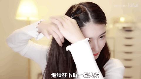 36岁圆脸扎什么发型减龄,胖圆脸适合的中长扎发教程