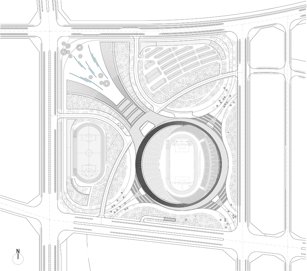 海口五源河体育场内场效果,海口五源河体育中心内部图