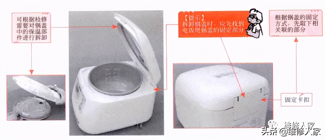 球釜电饭煲怎么拆装,正宗电饭煲怎么拆装图片