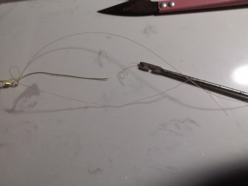 台钓子线与八字环结法,子线快速连接主线八字环方法