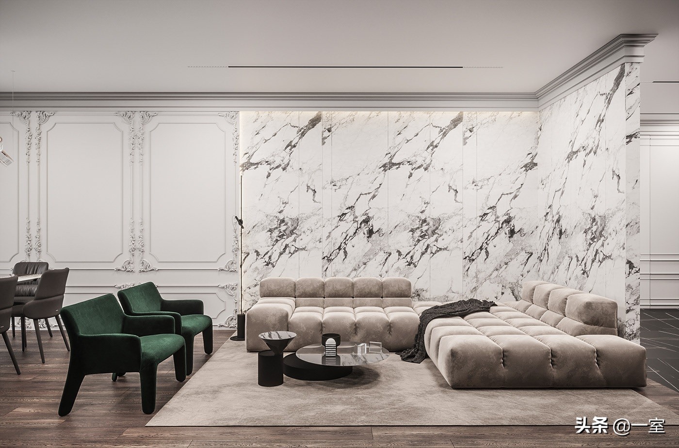 3.3米背景墙设计,客厅背景墙设计简约款