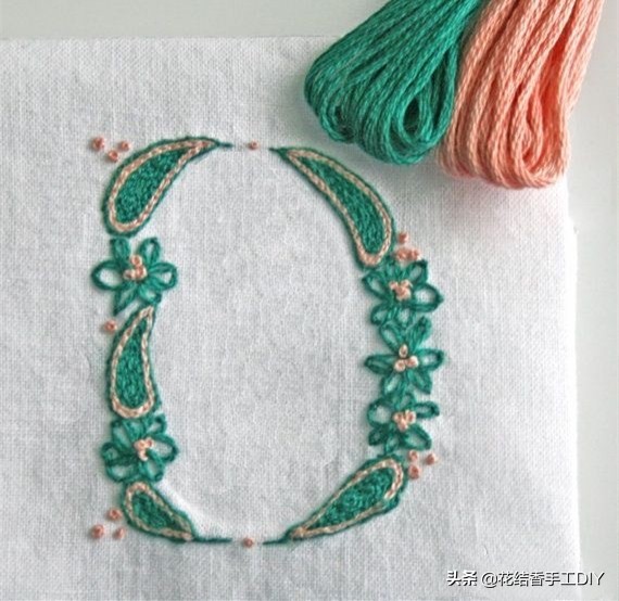 刺绣英文字母教程全针绣,好看有意义的刺绣