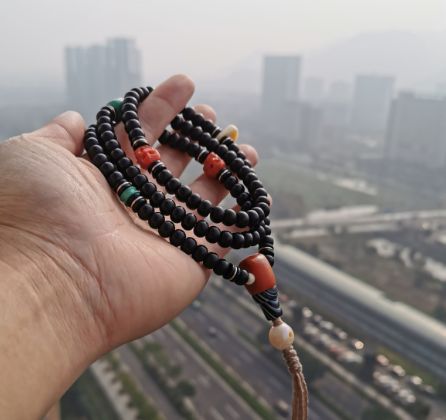 盘黑了的文玩手串,文玩手串小叶紫檀手串