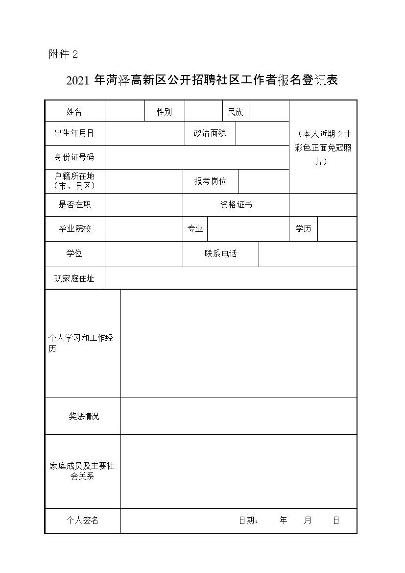菏泽市牡丹区公开招聘社区工作者,菏泽社区工作者招聘岗位表