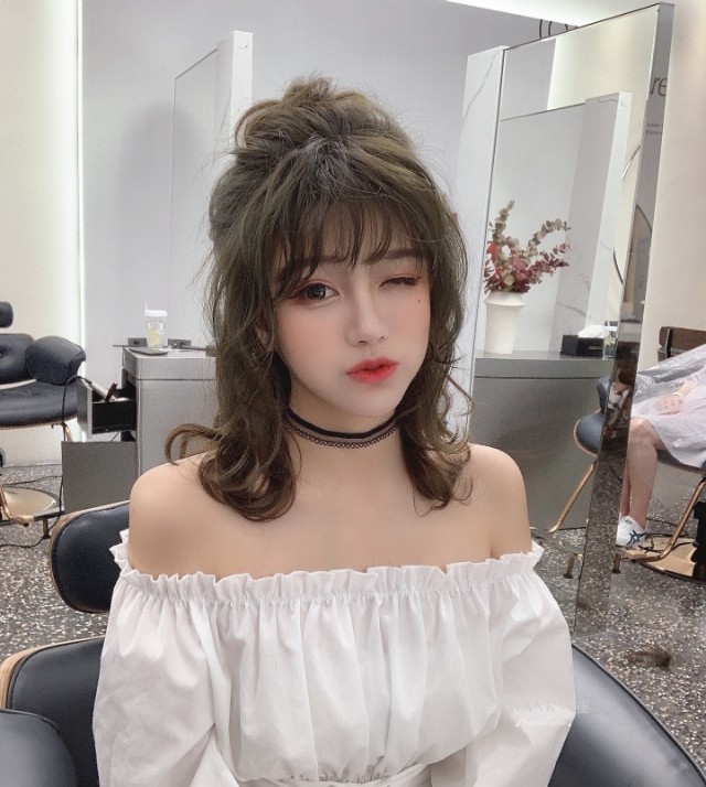 网红抹茶色,网红抹茶色染发