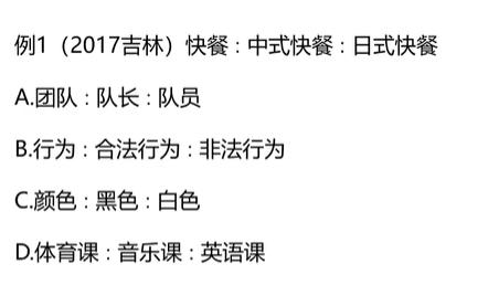 类比推理的五个关系,类比推理的常识积累