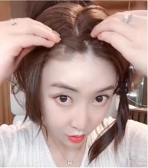 扎丸子头头顶很多碎发怎么办,头发太短碎发太多怎么扎丸子头