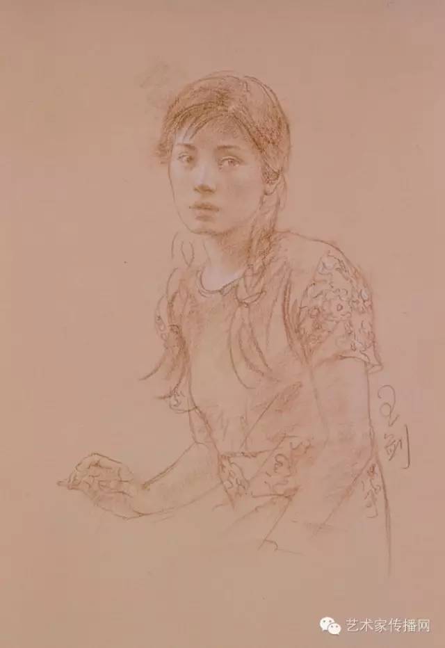 王剑的绘画作品欣赏,画家王剑粉笔画作品欣赏