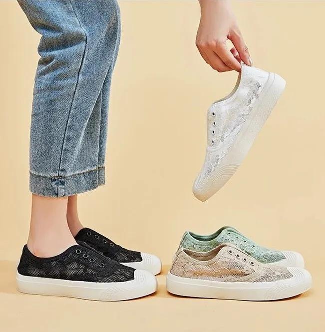 蕾丝小雏菊懒人鞋,穿上比高跟鞋还好看