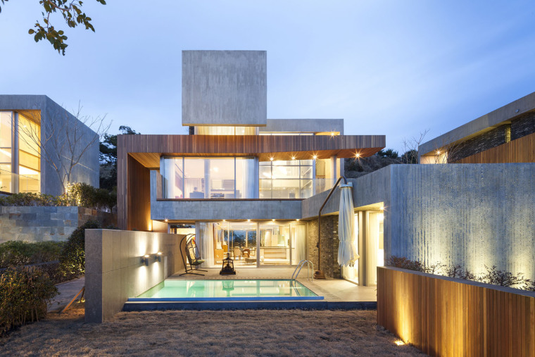 济州岛的贝希泳池别墅,韩国济州岛海景独栋大别墅