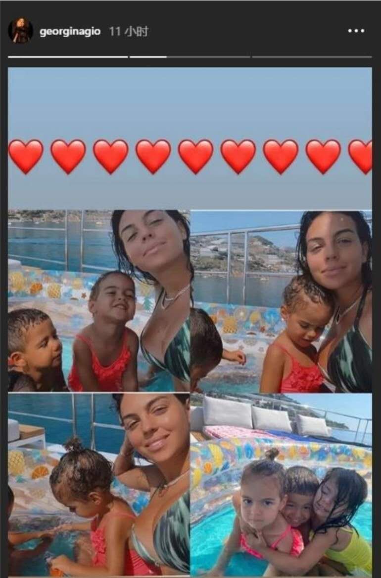 c罗与乔治娜乘坐游艇度假,c罗和女友乔治娜亲吻