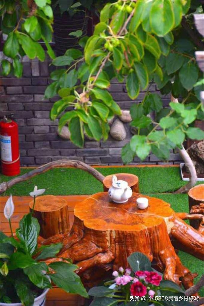 蓟县郭家沟景区艳阳农家院,蓟县郭家沟边上农家院