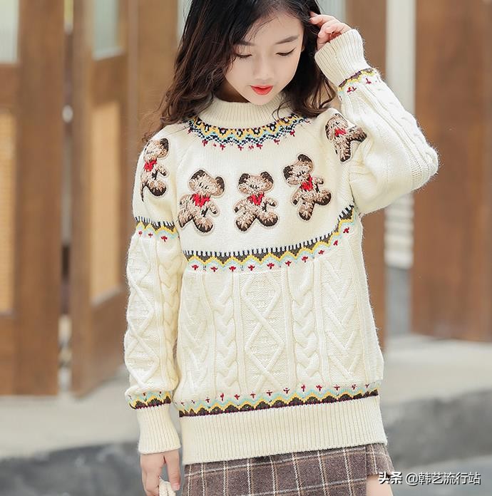 又潮又酷韩版黑色毛衣儿童版,男童冬季韩版百搭毛衣