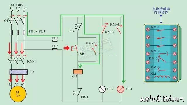 三相交流接触器原理和详细接线法,cjt1-40交流接触器如何接线