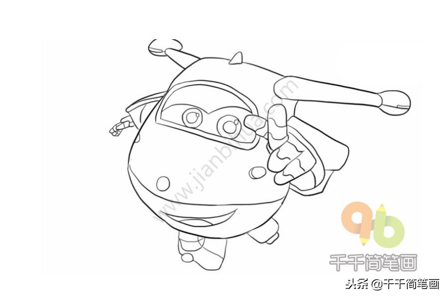 超级飞侠中的所有飞侠简笔画,超级飞侠小猪佩奇简笔画视频