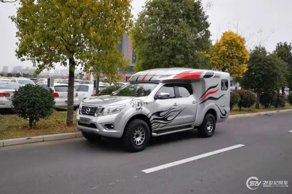 四驱越野五座硬升顶皮卡房车,尼桑升降顶越野皮卡房车
