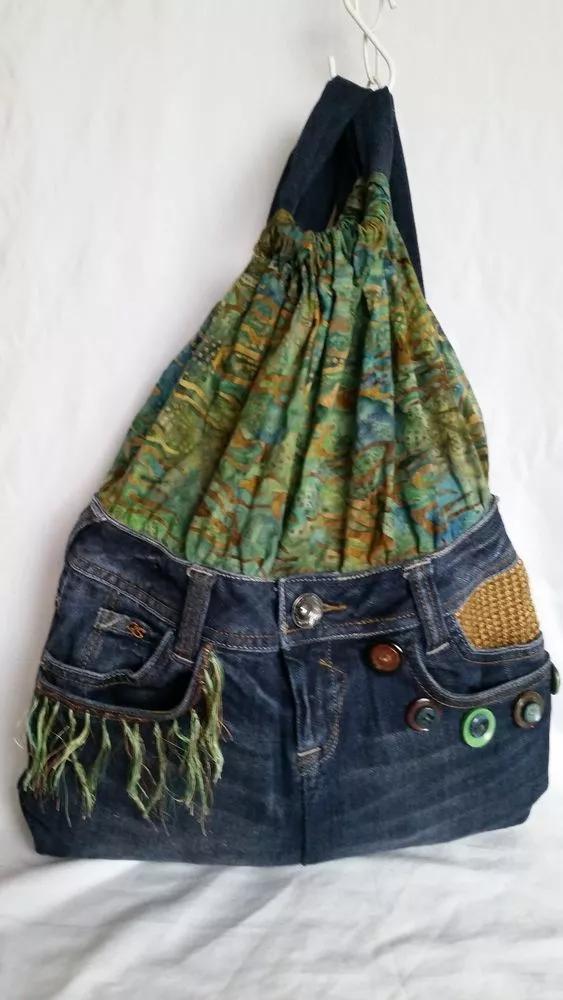 旧的牛仔裤能做什么收纳,旧牛仔裤不要扔改一个包包