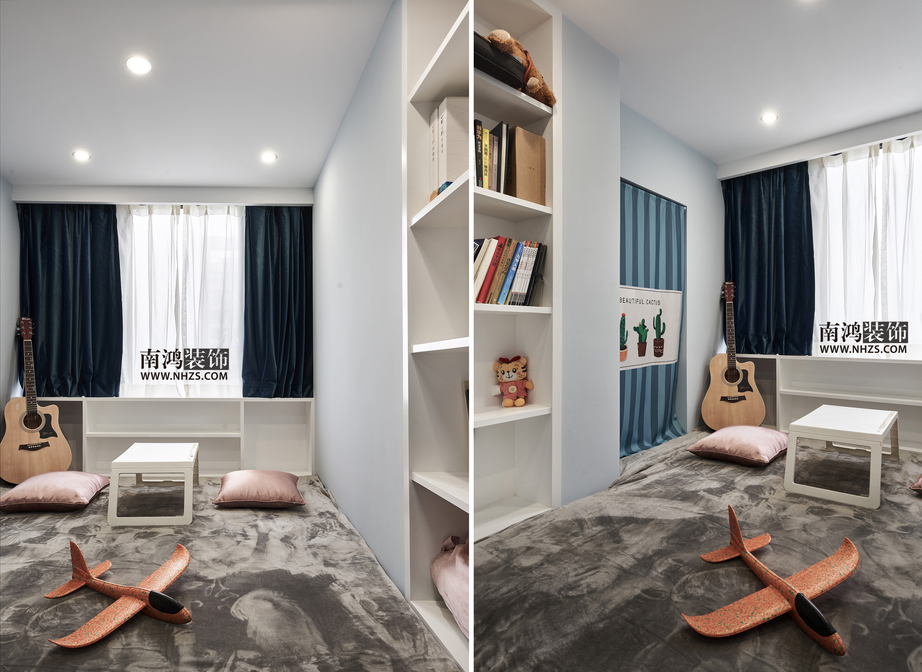 海威国际装修效果图,海威南北通透户型装修效果图三房