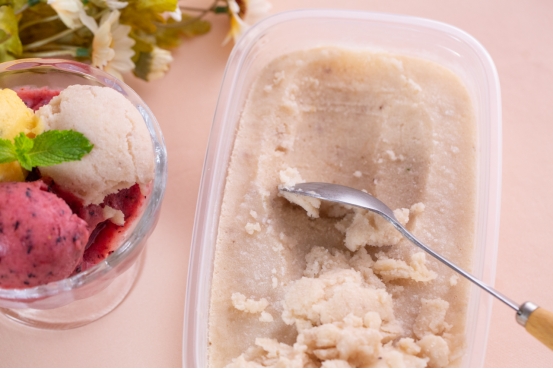 自制低卡水果冰淇淋测评,抖音上最简单的冰淇淋做法