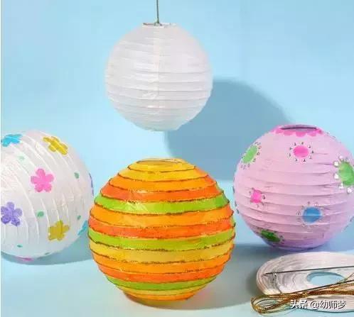 折纸灯笼手工制作幼儿园立体,虎年手工灯笼幼儿园手工制作