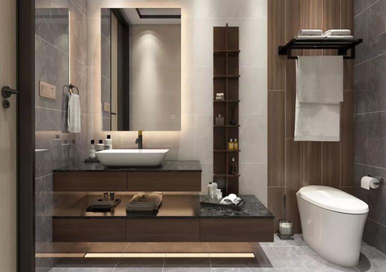 怎么挑选岩板浴室柜价格如何,卫生间浴室柜釉面一体怎样挑选