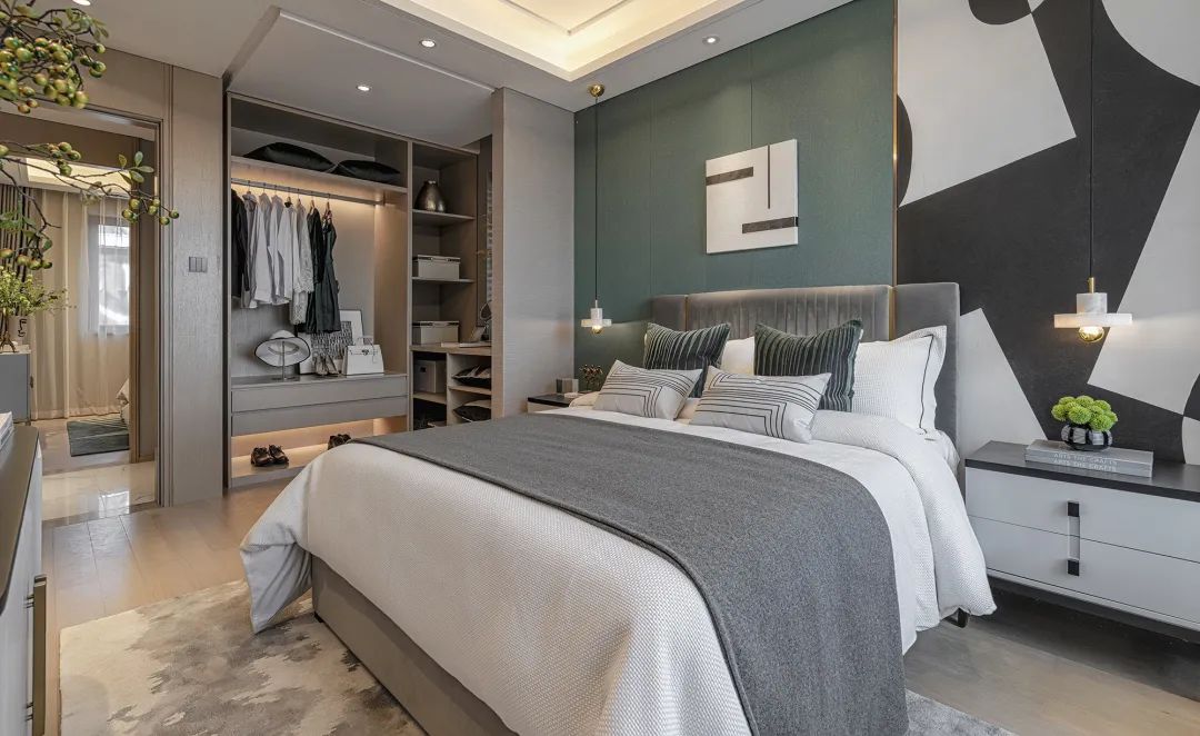 轻奢现代整体空间搭配,将空间的现代轻奢感释放